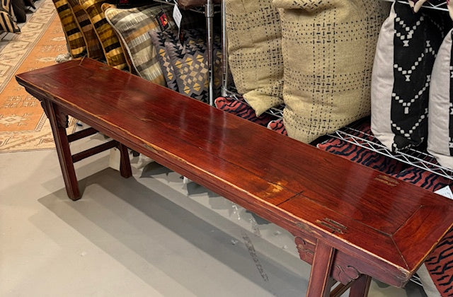 Bench Vintage Elm Wood Bench 69 x 13 1/2