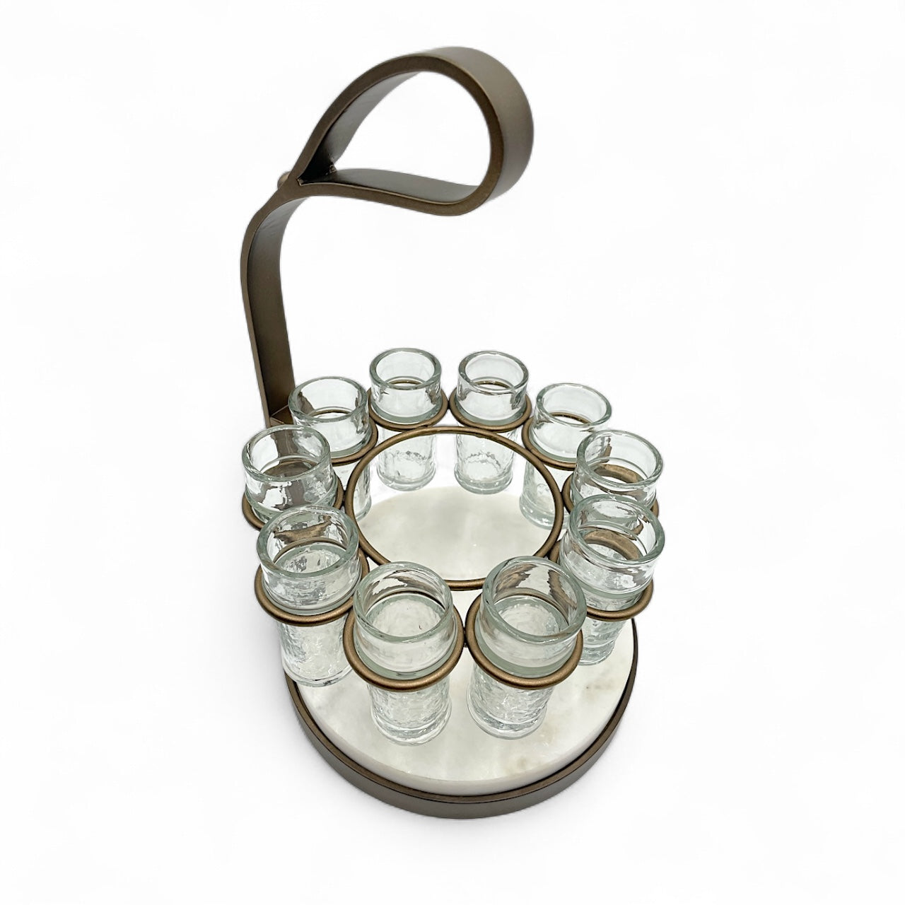 Tequilero Shot Glass Set with Marble Base