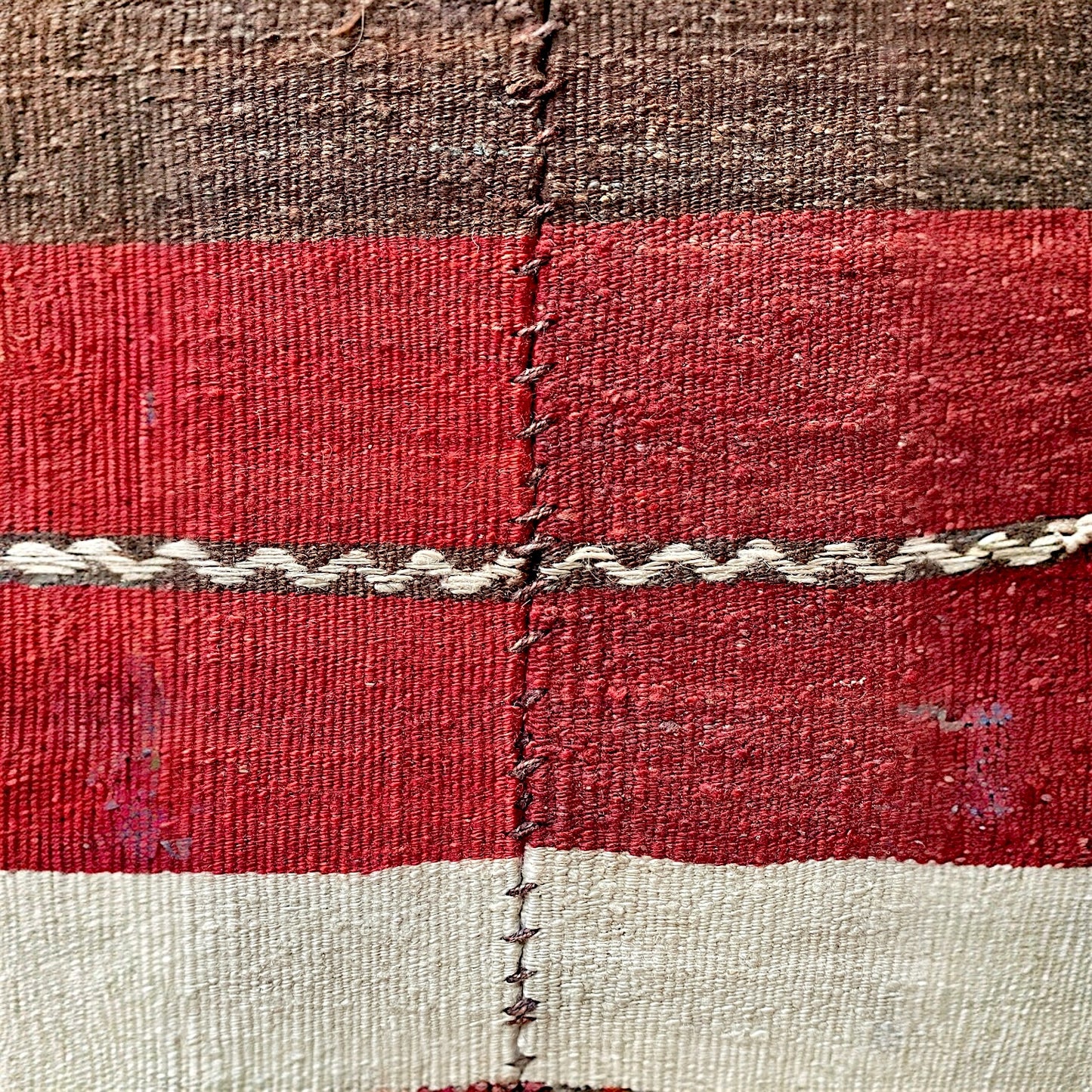 Vintage Arm Chair with Turkish Kilim Upholstery