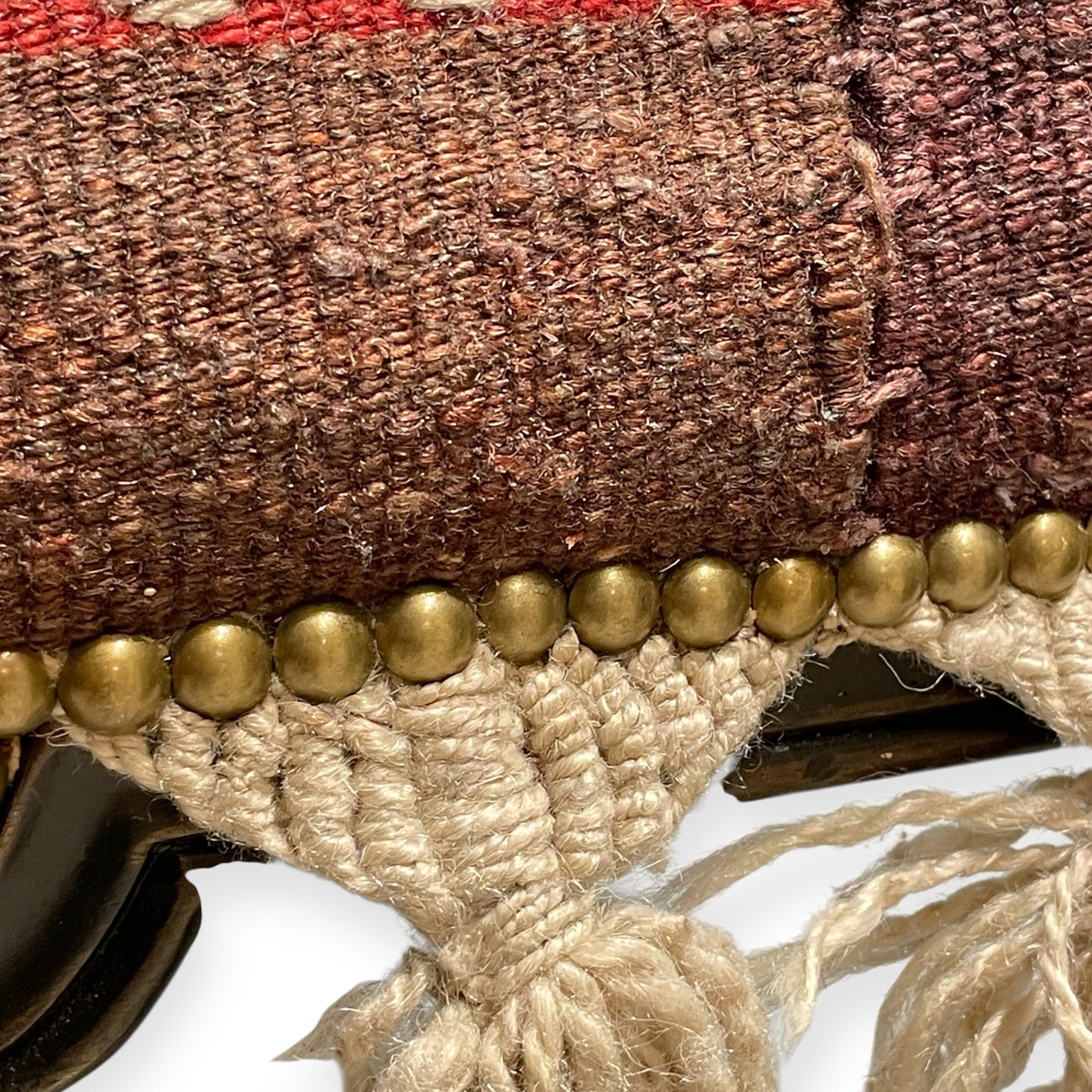 Vintage Arm Chair with Turkish Kilim Upholstery
