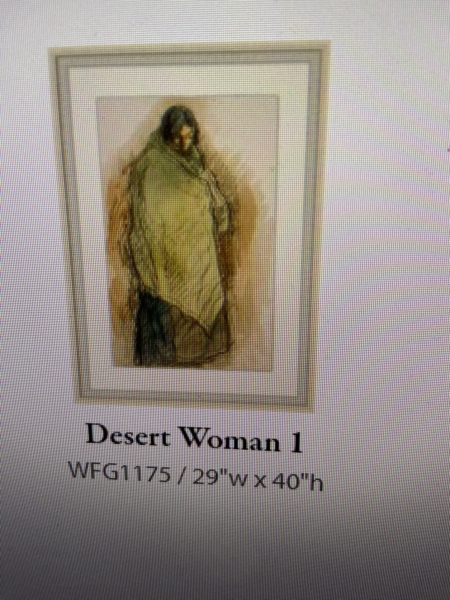 Desert Woman on Matte Paper 29 W x 40 H WFG1175#1