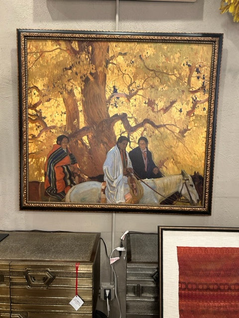 Giclee  "Passing By" By Ernest Martin Hennings 1924 Black Frame 52.75 x 47.75 5172672693.