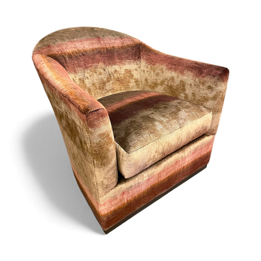 Cistern Swivel Chair in Brevard Mulberry Velvet