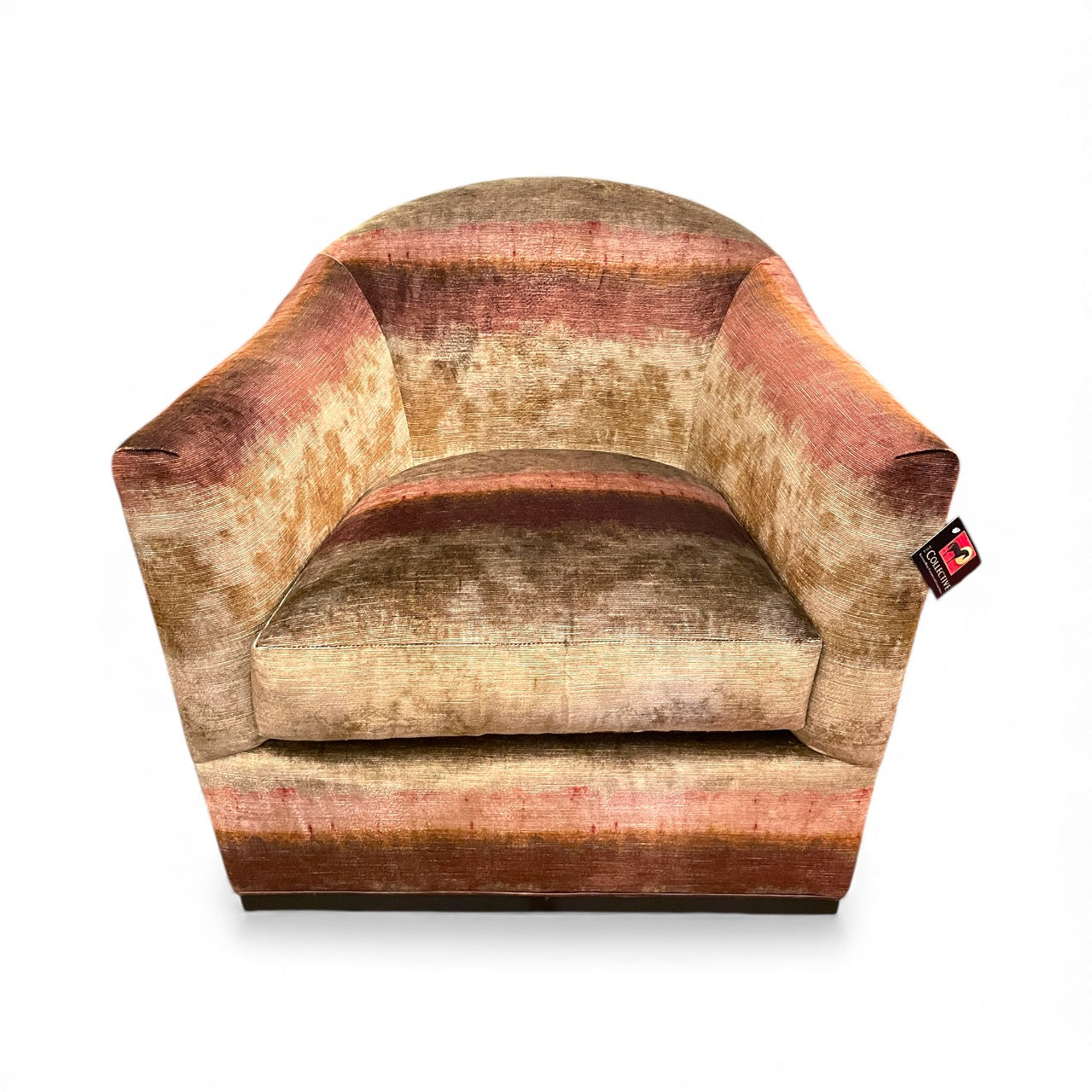 Cistern Swivel Chair in Brevard Mulberry Velvet