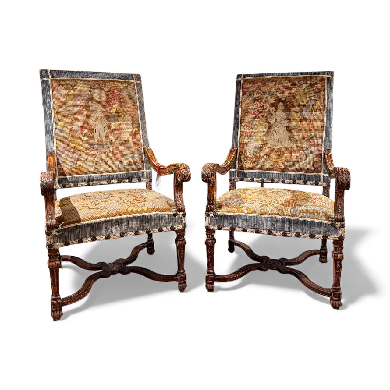 Pair of Antique Napoleon III Arm Chairs