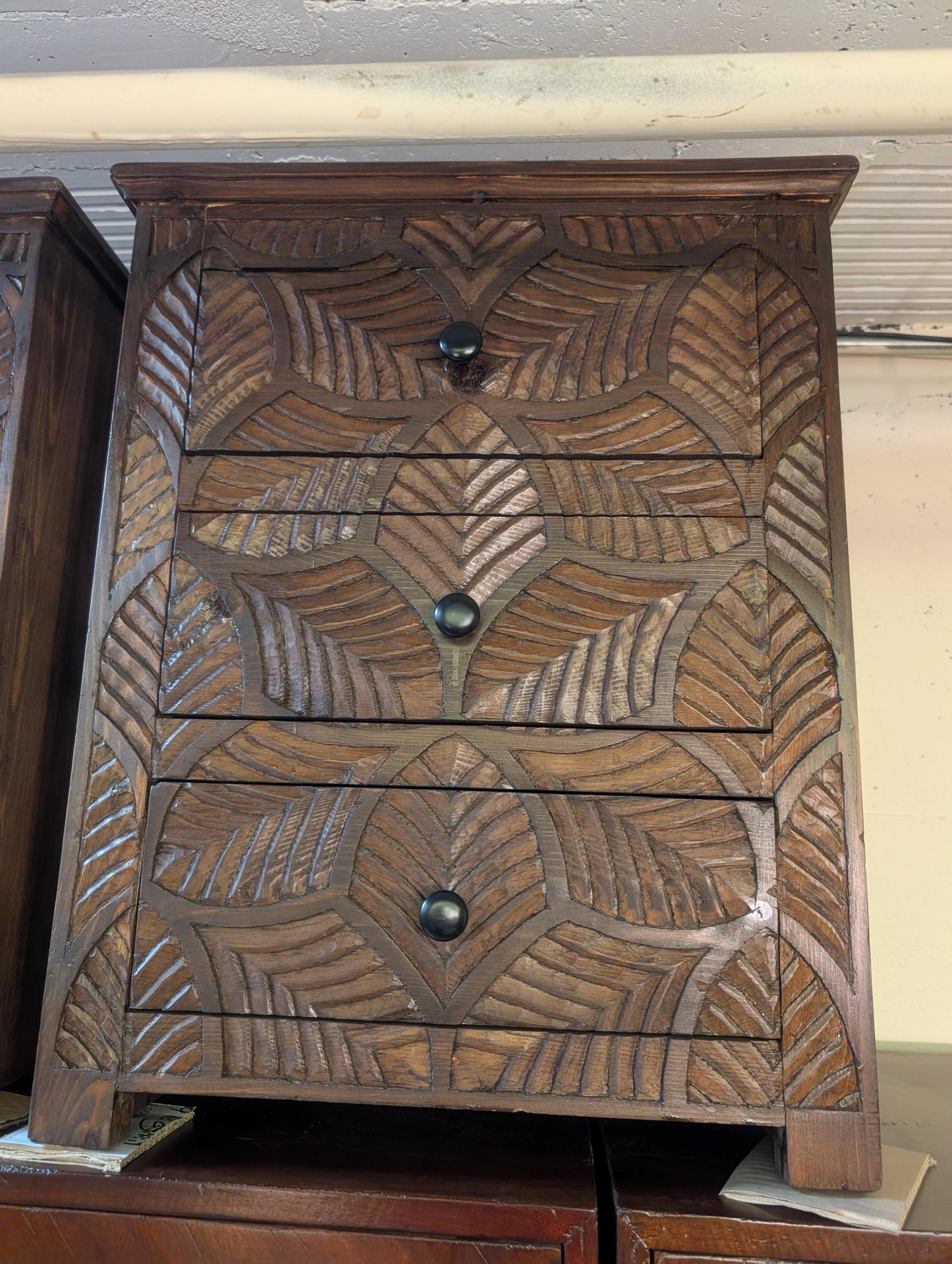 Nightstand - Pine Three Drawer Nightstand 22 x 14 x 24